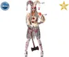 A woman dressed in a zombie harlequin costume, holding an axe. Produktbild-Vorschau