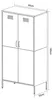 Lendo Online Lockerkast Metaal 90x50x180 cm Antraciet Productafbeelding-voorbeeld 13