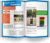 An open book page showing instructions for a science experiment with colorful liquid layers in glasses. Voir les images du produit