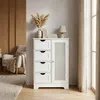FineBuy schmaler Standschrank Schubladen & Tür 80 cm Produktbild-Vorschau 4