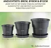 Anzuchttöpfe 12 cm Durchmesser 10 Stück mit Untersetzer, Produktbild-Vorschau 3