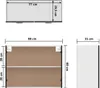 vidaXL Nástenná skrinka Lyon Black 80x31x60 cm Materiál na Náhľad obrázku produktu 6