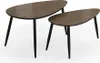 Ensemble de tables basses Vicco Veyo Noyer/noir 98x60cm Voir les images du produit 1