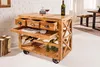Barschrank BODEGA 90cm mit Rollen Mangoholz Produktbild-Vorschau 4