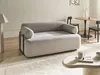BELIANI 2-Sitzer Sofa Hellgrau Gepolstert mit Schwarzem Produktbild-Vorschau 2