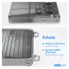 Close-up shots of a transparent phone case, highlighting its features. Produktbild-Vorschau
