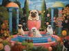 CALVENDO Puzzle Hunde baden im Springbrunnen | 2000 Teile Produktbild-Vorschau 3