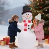 Aufblasbarer Weihnachts Schneemann mit LED Licht 150cm Produktbild-Vorschau 2