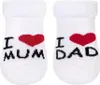 Calzini in spugna New Baby bianchi I Love Mum and Dad, Anteprima dell’immagine prodotto 1