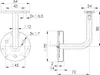 Handlaufhalter Edelstahl flach Wandhalte Produktbild-Vorschau 3