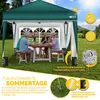A family enjoying a meal under a green pop-up gazebo in a grassy backyard. Náhľad obrázku produktu