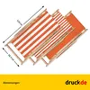 Chaise longue - à larges rayures - orange - pliable - en Voir les images du produit 3
