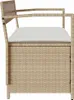 vidaXL Gartenbank mit Stauraum und Kissen Beige Poly Rattan Produktbild-Vorschau 5