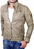 Reslad Lederjacke Herren Vintage Kunst- Lederjacke Knitter Produktbild-Vorschau 1