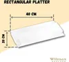 Plat de service Wilmax 40 x 20 cm en porcelaine, blanc Voir les images du produit 3