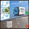 A marketing image showing an ozone generator and contrasting it with a standard air purifier. Produktbild-Vorschau