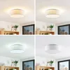 Lindby LED-Deckenlampe Ellamina, 40 cm, weiß, Textil Produktbild-Vorschau 4