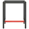 The Living Store bâti d'établi noir mat et rouge mat Voir les images du produit 3