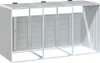 vidaXL Mülltonnenbox für 3 Tonnen Grau 216x81x115 cm Stahl Produktbild-Vorschau 7