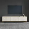 Skye Decor, hoogwaardige TV-standaard, travertin en goud, Productafbeelding-voorbeeld 1