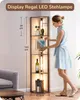 EDISHINE Stehlampe Wohnzimmer mit 4 Holz-Regal, LED Dimmbar Produktbild-Vorschau 6