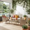 sweeek - Gartenset aus Polyrattan, 4 Plätze Moltès - Natur Produktbild-Vorschau 6