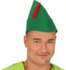 A man wearing a green hat with a red feather. Produktbild-Vorschau
