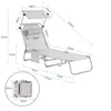 Diagram of a foldable sun lounger with dimensions indicated. Produktbild-Vorschau