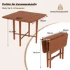 COSTWAY 90x90 cm opklapbare eettafel, eettafel voor 2-4 Productafbeelding-voorbeeld 3