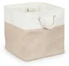 Relaxdays 10051320_8114, Opbergdoos, Beige, Wit, Vierkant, Productafbeelding-voorbeeld 7