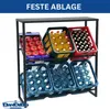 DanDiBo Getränkekistenregal 6 Kisten mit Ablage Metall Produktbild-Vorschau 7