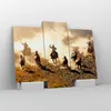 Bild auf Leinwand - Leinwandbild - Cowboys Pferde Galopp - Produktbild-Vorschau 4