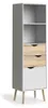 CALICOSY - Etagère 2 tiroirs, 1 porte blanc etReproduction Voir les images du produit 4