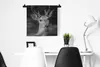 MuchoWow® Wandteppich Wandbehang Tierprofil Hirsche in Produktbild-Vorschau 4