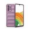 A purple phone case is shown next to a smartphone. Produktbild-Vorschau