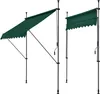 Two dark green awnings supported by gray metal poles against a white background. Anteprima dell’immagine prodotto