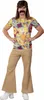 Schlaghose beige Cordhose Hippie Flower Power Herren Produktbild-Vorschau 2