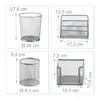 Relaxdays Schreibtisch Organizer 4er Set Metall, Produktbild-Vorschau 3