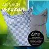 LUMALAND Sitzsack In-& Outdoor Karo 380l grau/blau Voir les images du produit 6