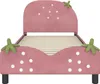 Estructura de cuna para bebé, color rosa, con cabecero, 90 Vista previa de la imagen del producto 5