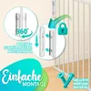 Diagram showing the installation and features of a baby safety gate. Náhľad obrázku produktu