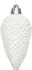 Christbaumschmuck ZAPFEN - Weihnachtsbaumschmuck - bruchfest - glitzernd - H: 8cm - weiß - 6er Set Produktbild-Vorschau