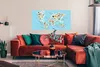 MuchoWow® Poster Weltkarte Kinder - Tiere - Blau 120x60 cm Produktbild-Vorschau 2