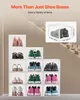 A display of stackable shoe boxes filled with various shoes and accessories, arranged on stairs. Náhľad obrázku produktu