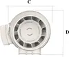 NORTADA HOKURO ROKU 150/160 weißer Abluftkanalventilator Produktbild-Vorschau 6