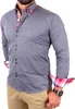 Reslad Herren Hemd Button-Down Slim Fit Kontrast Produktbild-Vorschau 2