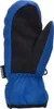 A single blue and black winter mitten is shown from the side. Produktbild-Vorschau