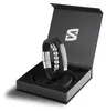 SERASAR Herren Armband 23cm Silber Leder Echtlede Produktbild-Vorschau 2