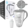 A product shot of a Dafi Crystal water filter pitcher and its packaging, along with a spare filter cartridge. Anteprima dell’immagine prodotto