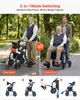 VEVOR 2-in-1 Rollator Faltbar mit Sitz, Leichter Gehwagen Produktbild-Vorschau 2